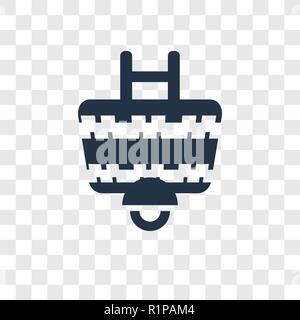 Cart vector icon isolated on transparent background, Cart transparency logo concept Stock Vector