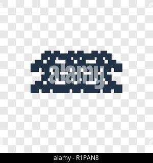 Bricks vector icon isolated on transparent background, Bricks transparency logo concept Stock Vector