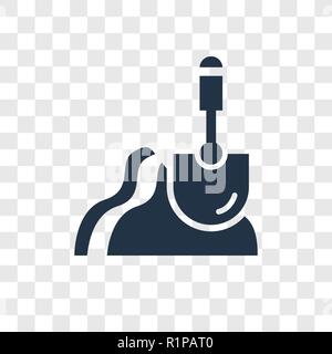 Digger vector icon isolated on transparent background, Digger transparency logo concept Stock Vector