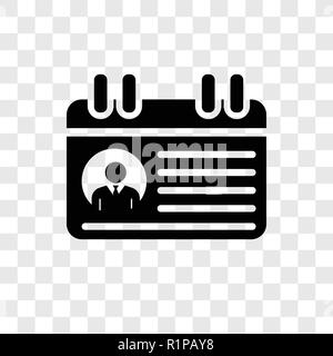 Profile vector icon isolated on transparent background, Profile transparency logo concept Stock Vector
