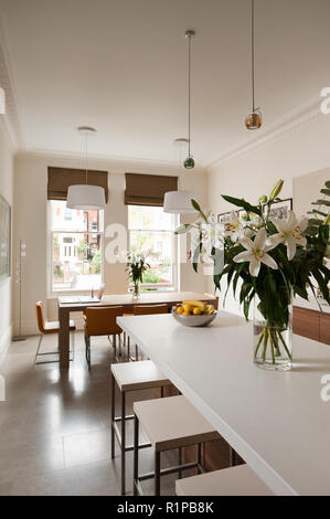 Modern kitchen and dining room Stock Photo