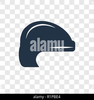 Hockey helmet vector icon isolated on transparent background, Hockey helmet transparency logo concept Stock Vector