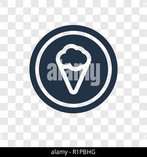 No ice cream vector icon isolated on transparent background, No ice cream transparency logo concept Stock Vector