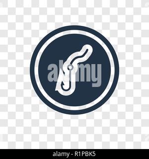 Fishing vector icon isolated on transparent background, Fishing transparency logo concept Stock Vector