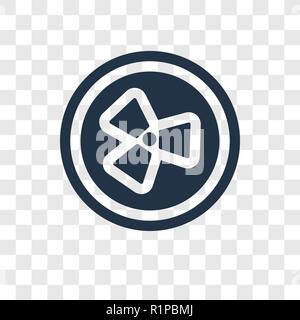 Radiation vector icon isolated on transparent background, Radiation transparency logo concept Stock Vector