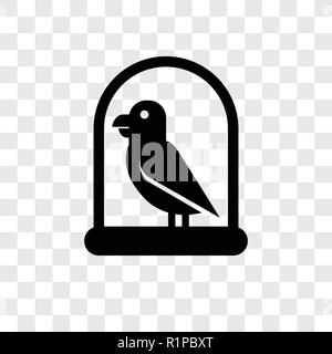 Parrot vector icon isolated on transparent background, Parrot transparency logo concept Stock Vector