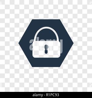Locked vector icon isolated on transparent background, Locked transparency logo concept Stock Vector