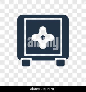 Safebox vector icon isolated on transparent background, Safebox transparency logo concept Stock Vector