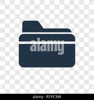 Folder vector icon isolated on transparent background, Folder transparency logo concept Stock Vector