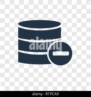 Database vector icon isolated on transparent background, Database transparency logo concept Stock Vector