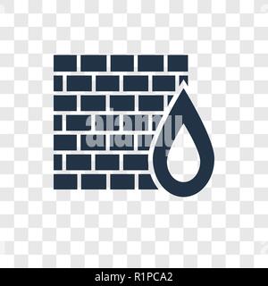 Firewall vector icon isolated on transparent background, Firewall transparency logo concept Stock Vector