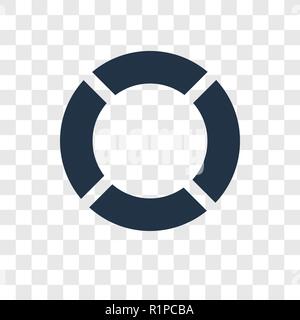 Rubber ring vector icon isolated on transparent background, Rubber ring transparency logo concept Stock Vector