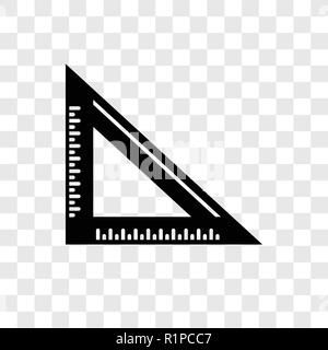 Set square vector icon isolated on transparent background, Set square transparency logo concept Stock Vector