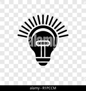 Idea vector icon isolated on transparent background, Idea transparency logo concept Stock Vector