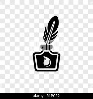 Ink vector icon isolated on transparent background, Ink transparency logo concept Stock Vector