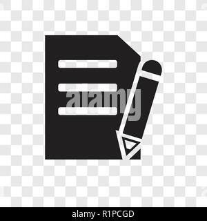 New Document vector icon isolated on transparent background, New Document transparency logo concept Stock Vector