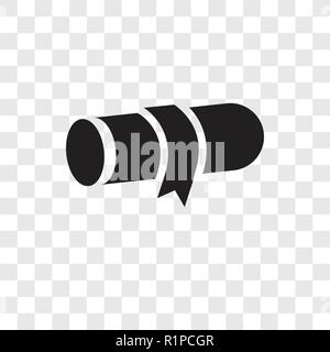 Rolled diploma vector icon isolated on transparent background, Rolled diploma transparency logo concept Stock Vector