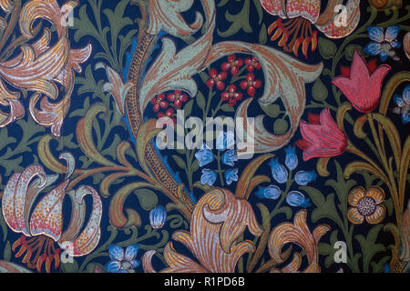 victorian style floral dark wallpaper Stock Photo