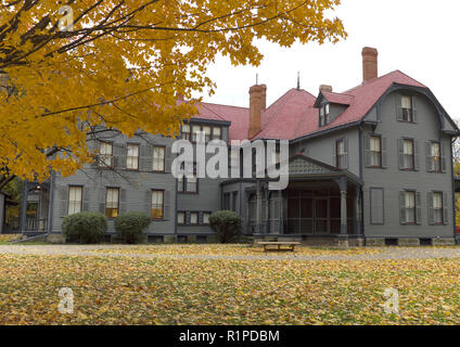 The James A. Garfield National Historic Site in Mentor, Ohio, USA was the residence of President Garfield until his assassination in 1881. Stock Photo