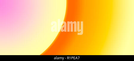 Part of the circle is a multi-colored gradient. Pink yellow orange. Stock Photo
