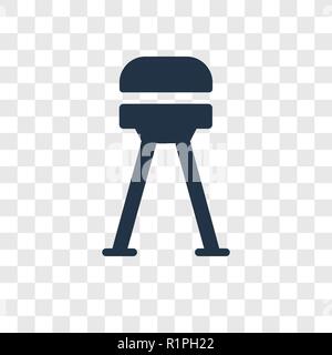 Stool vector icon isolated on transparent background, Stool transparency logo concept Stock Vector