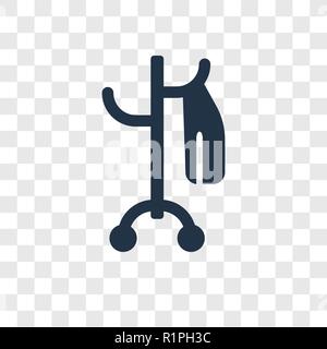 Single coat rack sign, elegant black line clothes hanger symbol ...