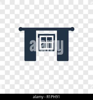 Window vector icon isolated on transparent background, Window transparency logo concept Stock Vector