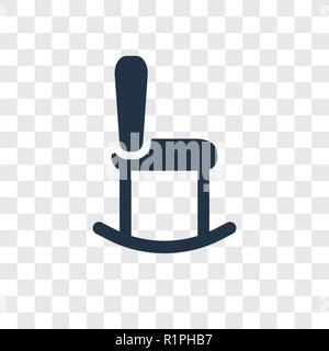 Rocking chair vector icon isolated on transparent background, Rocking chair transparency logo concept Stock Vector