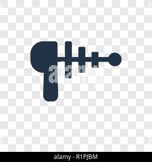 Blaster vector icon isolated on transparent background, Blaster transparency logo concept Stock Vector