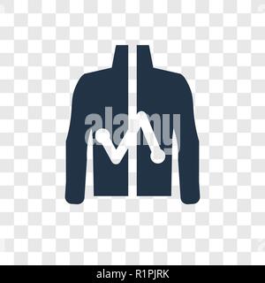 Smart clothing vector icon isolated on transparent background, Smart clothing transparency logo concept Stock Vector