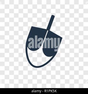 Dreidel vector icon isolated on transparent background, Dreidel transparency logo concept Stock Vector