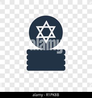 Jewish Coins vector icon isolated on transparent background, Jewish Coins transparency logo concept Stock Vector