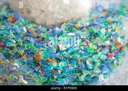 Microplastics in a glass container Stock Photo