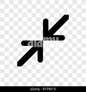 Minimize vector icon isolated on transparent background, Minimize transparency logo concept Stock Vector