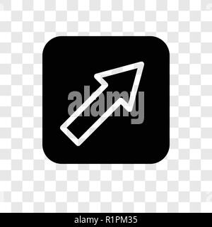 Diagonal vector icon isolated on transparent background, Diagonal transparency logo concept Stock Vector