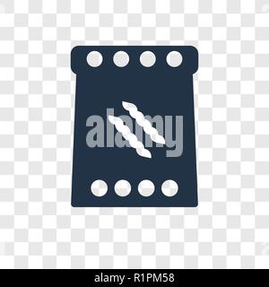 Macaroni vector icon isolated on transparent background, Macaroni transparency logo concept Stock Vector