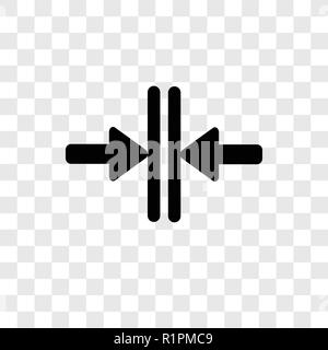 Vertical Merge vector icon isolated on transparent background, Vertical Merge transparency logo concept Stock Vector