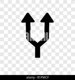 Splitting Arrow vector icon isolated on transparent background ...