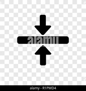 Horizontal Merge vector icon isolated on transparent background, Horizontal Merge transparency logo concept Stock Vector
