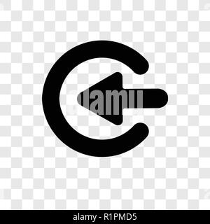 Enter Up vector icon isolated on transparent background, Enter Up transparency logo concept Stock Vector