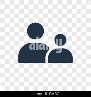 Child consent vector icon isolated on transparent background, Child consent transparency logo concept Stock Vector