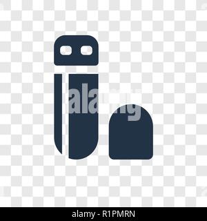 Pendrive vector icon isolated on transparent background, Pendrive transparency logo concept Stock Vector