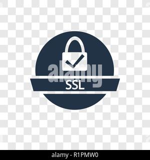 Ssl vector icon isolated on transparent background, Ssl transparency logo concept Stock Vector