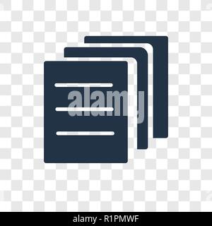File vector icon isolated on transparent background, File transparency logo concept Stock Vector