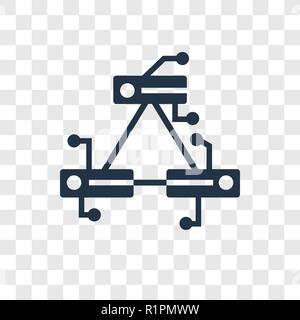 Server vector icon isolated on transparent background, Server transparency logo concept Stock Vector