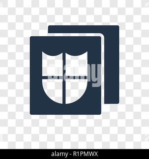 File vector icon isolated on transparent background, File transparency logo concept Stock Vector