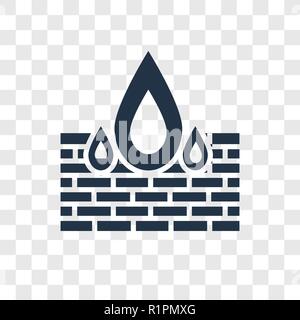 Firewall vector icon isolated on transparent background, Firewall transparency logo concept Stock Vector
