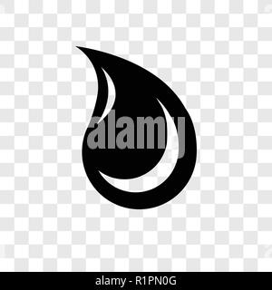 Paint drop vector icon isolated on transparent background, Paint drop transparency logo concept Stock Vector