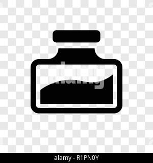 Ink vector icon isolated on transparent background, Ink transparency logo concept Stock Vector