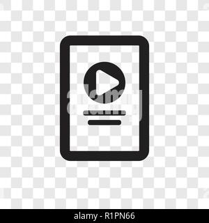 Tablet vector icon isolated on transparent background, Tablet transparency logo concept Stock Vector